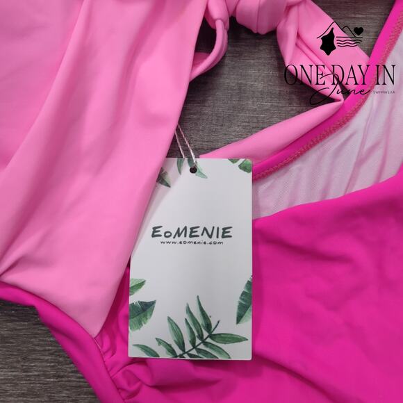 Eomenie Cross Front Cut Out One Piece Swimsuit Size XL - Picture 4 of 7